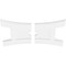 Ekena Millwork Haven Architectural Grade PVC Ceiling Medallion, 38"W x 25 3/8"H x 3"ID x 8 1/4"C x 1"P, Two-Piece CMP38X25HN2-03000 - alternate 3